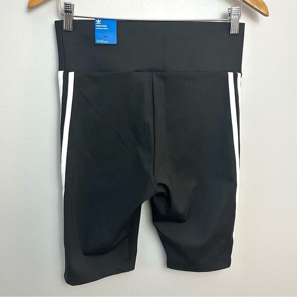 Adidas Originals Black High Waisted Athletic Biker Shorts NWT Size Medium - Picture 4 of 16